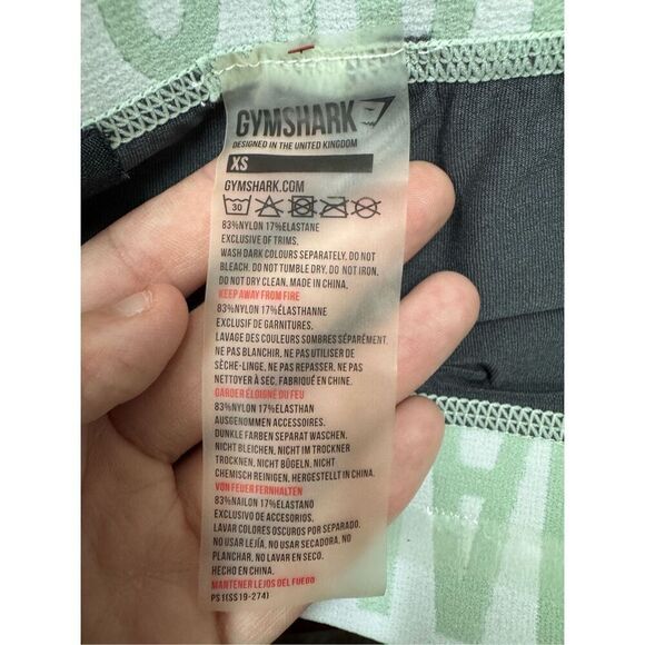 Gymshark Grey and Mint Green Athletic Leggings Size X-Small - Picture 5 of 8